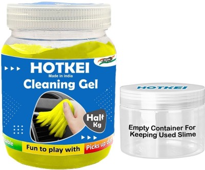 HOTKEI (500 gm) Half Kg Multipurpose Car Ac Vent Interior Dashboard Cleaning Cleaner Slime Gel Car Interior Reusable Cleaning Cleaner Vehicle Interior Cleaner(500 g)