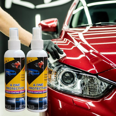 EYS 4 in 1 High Protection Car Coating Shining Spray Car Polish Spray For All Vehicles Vehicle Interior Cleaner(400 ml)