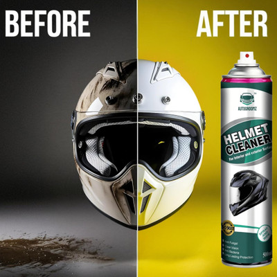 AUTOGROOMZ Foaming Helmet Cleaner Foam Cleaning for Helmet Anti-Bacterial Spray, Deep Clean Helmet Vehicle Interior Cleaner(500 ml)
