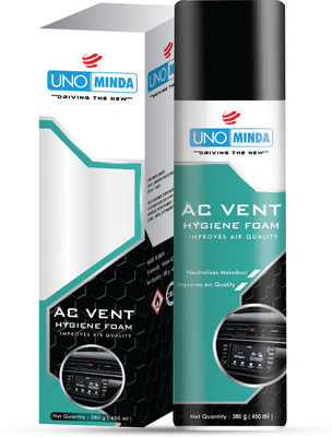 UNO MINDA Car AC Vent Hygiene Foam Cleaner with Protection from harmful bacterias UNOCCAVF01 Vehicle Interior Cleaner(450 ml)