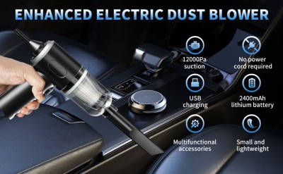 PRIYAM ENTERPRISE 3 in 1 Portable Vacuum Cleaner Duster Blower Air Pump Wireless Handheld Clean Microscopic dust Like Car, Home Vehicle Interior Cleaner(1 ml)