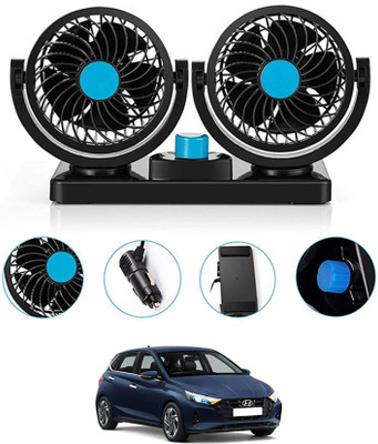 AYW 12V Car Fan Dashboard/Double Head/360 Degree Rotatable/2 Speed i20 Hyundai Car Interior Fan(12 V)