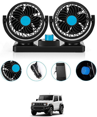 monolive 12V Dual Fan With 2 Speed & 360 Degree Rotatable Universal For Car-160 Car Interior Fan(12 V)