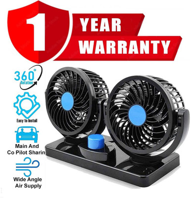 TECHOMANIA Car Fan 12V 360 Head 2 Speed Quiet Strong for All Auto Vehicles-Y1940 Car Interior Fan(12 V)