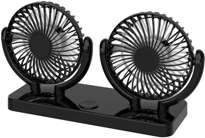 carfrill 3R Adjustable Rotation Vehicle Cooling Fan Double Head Car Interior Fan(12 V)