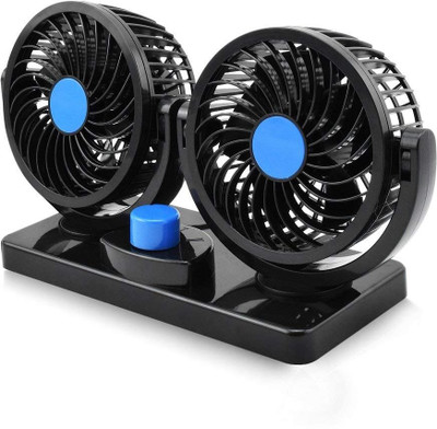 Mototrive StyLISH Car Fan 12V 360 Head 2 Speed Quiet Strong for All Auto Vehicles-Y0266 Car Interior Fan(12 V)
