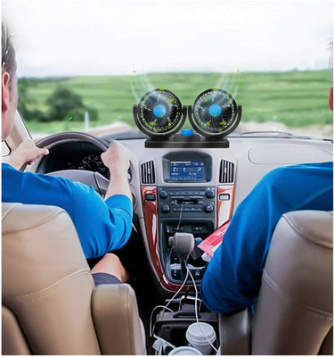 ACE 12V Car Dashboard Fan 360 Degree Rotatable High Speed Fresh Air Circulation Car Interior Fan(12 V)