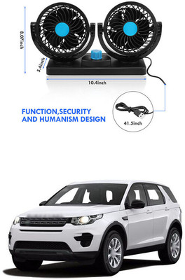 PRTEK Dual Head Fans,360 Degree Rotatable Cooling Fan forSanta Fe Car Interior Fan(12 V)