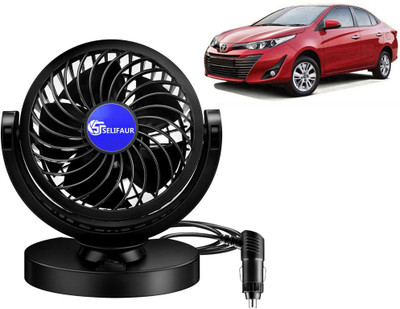 Selifaur Single Head 360 Degree High Speed Car Dashboard Fan - Yaris Car Interior Fan(12 V)