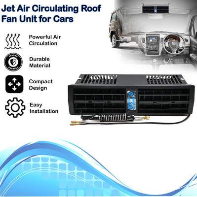 Rhtdm Jet Air Car A/C Air Circulating Roof Fan Unit Black For Bolero Car Interior Fan(12 V)