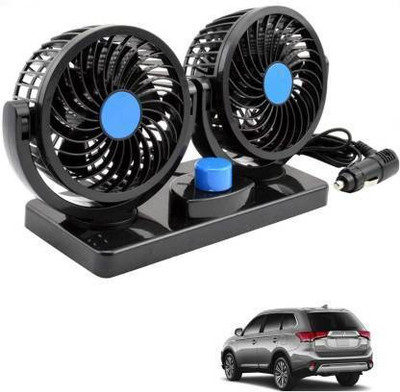 ZULUSTYL 12V DC Electric Car Fan for Dashboard Fan 360 Degree Rotatable Dual Head Fan--12 Car Interior Fan(12 V)