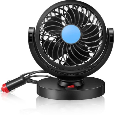 Rhtdm Car Fan 12V 360° High Speed Quiet Strong Dashboard Auto Cooling Air Fan-SHF01 Car Interior Fan(12 V)