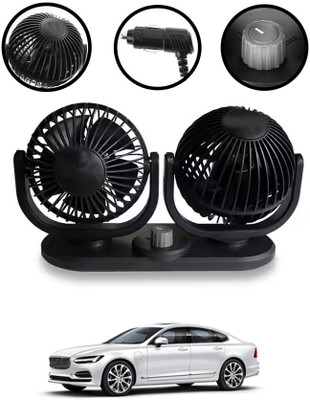 ABJD Dual Head 12V/360 Degree Rotation Car/Van/Truck Fan With Cigarette Lighter-228 Car Interior Fan(12 V)