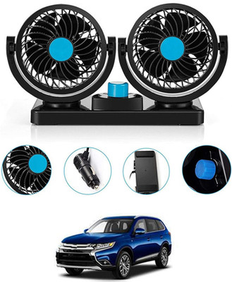 AYW Double Head 12V Car Fan Dashboard/360 Degree Rotatable/2 Speed Outlander Car Interior Fan(12 V)