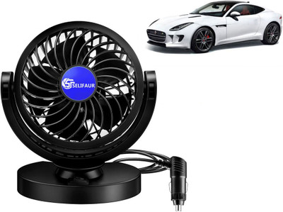 Selifaur Single Head 360 Degree High Speed Car Dashboard Fan - Jaguar F TYPE Car Interior Fan(12 V)