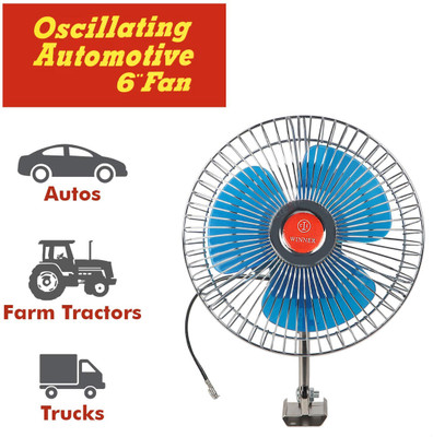 RWT Oscillating Fan 6 Inch 12V Automotive For Car/Truck/Auto rickshaw-AKN01 Car Interior Fan(12 V)