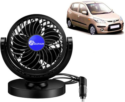 Selifaur Single Head 360 Degree High Speed Car Dashboard Fan - I10 Type-1 Car Interior Fan(12 V)