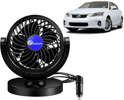 Selifaur Single Head 360 Degree High Speed Car Dashboard Fan Car Interior Fan(12 V)