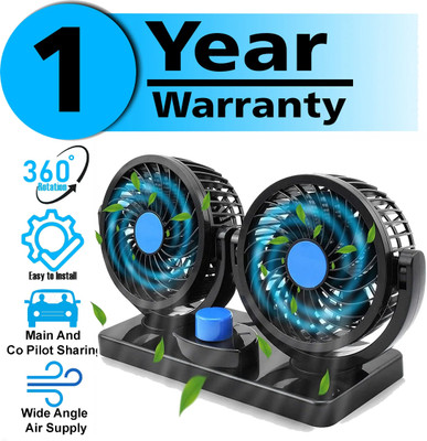 Gadiparts Car Fan 12V 360 Head 2 Speed Quiet Strong for All Auto Vehicles-Y232 Car Interior Fan(12 V)