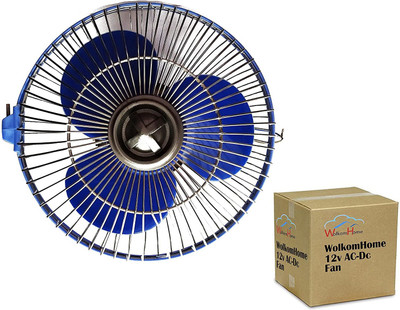 WolkomHome Fan 12-Volt 8 -inch for Car, Truck, Home, Kitchen, Office Car Interior Fan(12 V)