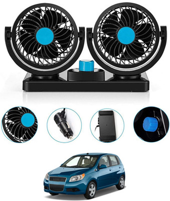 AYW 12V Car Fan Dashboard/Double Head/360 Degree Rotatable/2 Speed Aveo Chevrolet Car Interior Fan(12 V)