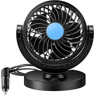 Ajeetech Imported 12V DC Electric Universal Car Single Head Fan for Dashboard Car Interior Fan(12 V)