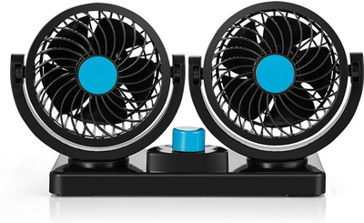 Trendwala Car Fan12V, Electric 2 Speed Dual Head Fans,360 Degree Rotatable Cooling Fan-06 Car Interior Fan(12 V)