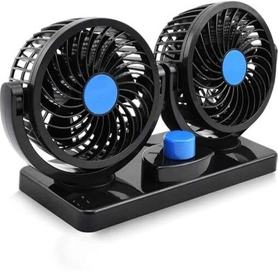 PENYAN Car Fan 360 Rotatable Dual Head 2 Speed Strong 12V (Universal Fit For All Cars) Car Interior Fan(12 V)
