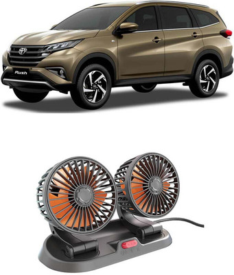 Furious3D Car Cooling Fan 12V With 360 Degree Rotation 2 Speed Fans F-37 Car Interior Fan(12 V)