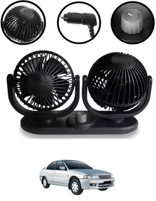 MATIES Universal 4inch Black Car Dashboard Twin Fan With 360/180 Degree Rotation-173 Car Interior Fan(24 V)