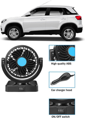 Enfield Works Cooling Car Fan 360 Degree Rotatable For vehicle-Y_345 Car Interior Fan(12 V)