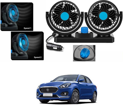 XZRTZ Dual Head Car Cooling Fan – 360° Adjustable, High-Low Speed, Universal 12V X50 Car Interior Fan(12 V)