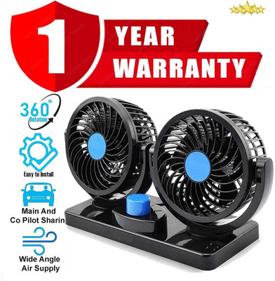 Gadiparts Car Fan 12V 360 Head 2 Speed Quiet Strong for All Auto Vehicles-G232 Car Interior Fan(12 V)