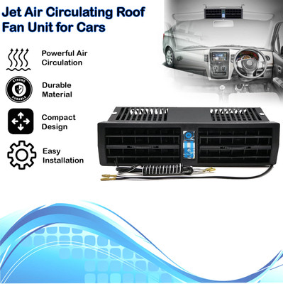 aksmit Jet Air Car A/C Air Circulating Roof Fan Unit Black For Sail Car Interior Fan(12 V)