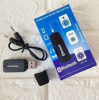 GADGETSMORE v2.1+EDR Car Bluetooth Device with Adapter Dongle, 3.5mm Connector, Audio Receiver(Black)