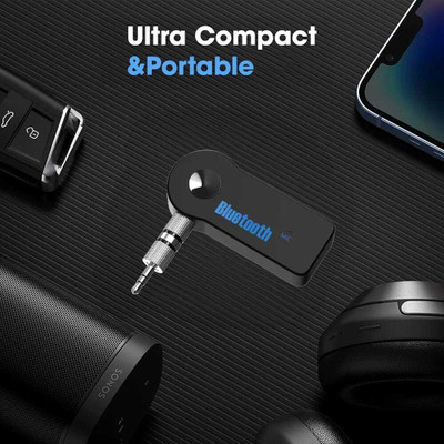 Viraan v4.1 Car Bluetooth Device with FM Transmitter, 3.5mm Connector, Audio Receiver(Black)