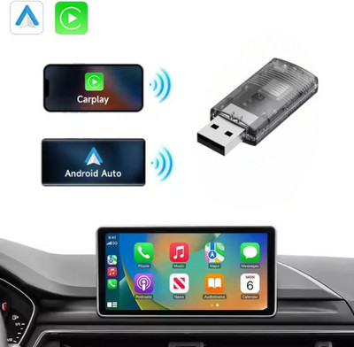Exaful v5.0 Car Bluetooth Device with Adapter Dongle(Black & Transparent)