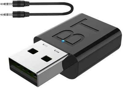 RPMSD v5.0 Car Bluetooth Device with Audio Receiver, 3.5mm Connector, Adapter Dongle(Black)