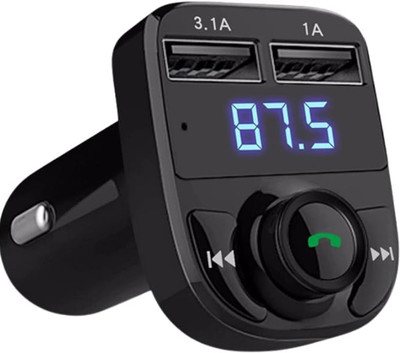SarvoTeleweb v2.1 Car Bluetooth Device with Audio Receiver, MP3 Player, FM Transmitter(Black)