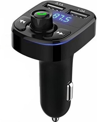 Allmusic v4.1 Car Bluetooth Device with 3.5mm Connector, Audio Receiver, Car Charger, FM Player, MP3 Player(Black)
