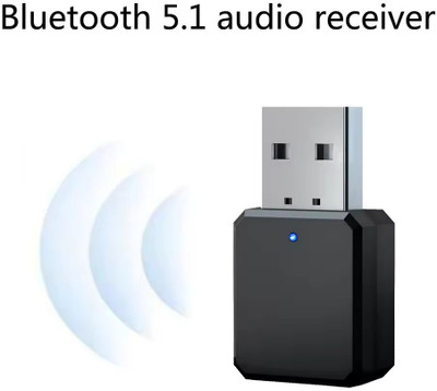 RPMSD v5.0 Car Bluetooth Device with Audio Receiver, 3.5mm Connector, Adapter Dongle(Black)