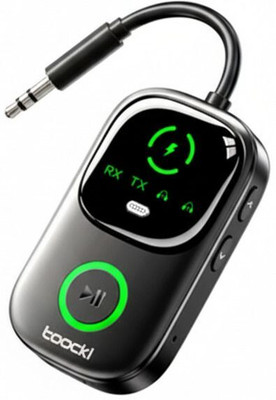 Toocki v5.0 Car Bluetooth Device with Audio Receiver, Transmitter(Black)