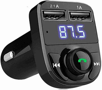 RANZZER v5.0 Car Bluetooth Device with 3.5mm Connector, FM Player, FM Transmitter, Car Charger(Black)