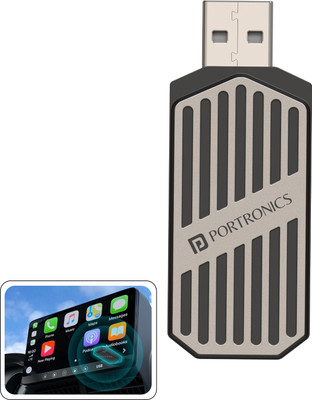 Portronics v5.0 Car Bluetooth Device with Audio Receiver(Black)