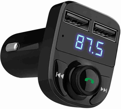 ANRENTOS v4.2 Car Bluetooth Device with Adapter Dongle, Audio Receiver, Car Charger, FM Player, FM Transmitter, Transmitter(Black)