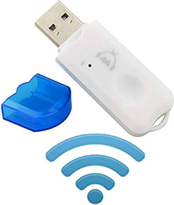 USB WIRE LESS DONGLE v5.0 Car Bluetooth Device with Adapter Dongle(White, Blue)