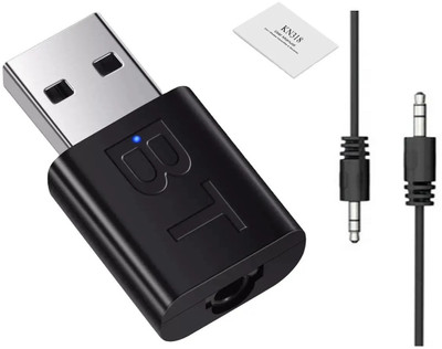 RPMSD v5.0 Car Bluetooth Device with Audio Receiver, 3.5mm Connector, Adapter Dongle(Black)