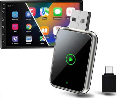 UTECTION v5.0 Car Bluetooth Device with Audio Receiver, Adapter Dongle, MP3 Player(Black)