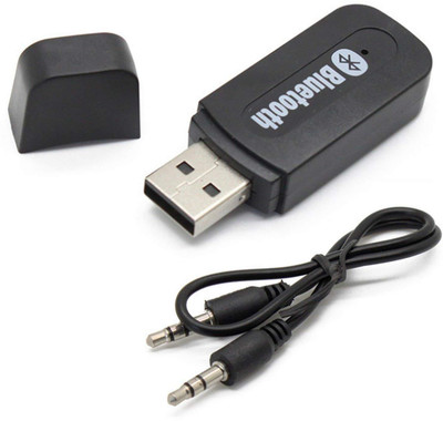 KOJO v2.1 Car Bluetooth Device with 3.5mm Connector, Adapter Dongle, Transmitter, USB Cable, Audio Receiver(Black)