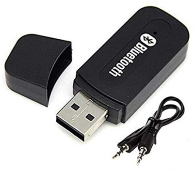 jac v4.1 Car Bluetooth Device with 3.5mm Connector, Audio Receiver, Adapter Dongle(Dark Black)